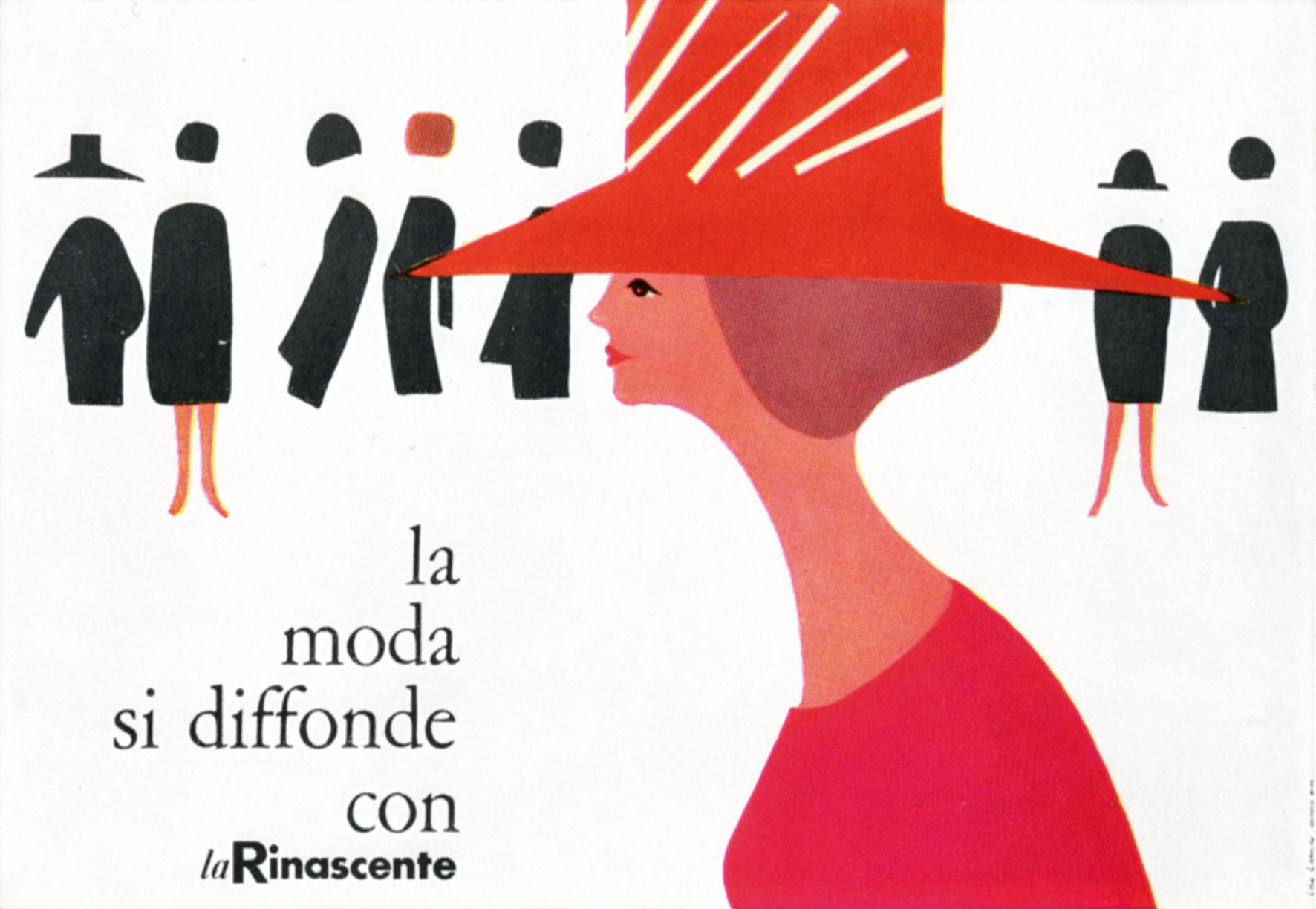 Lora Lamm: Plakate und Anzeigen für das Kaufhaus »La Rinascente«, um 1959
