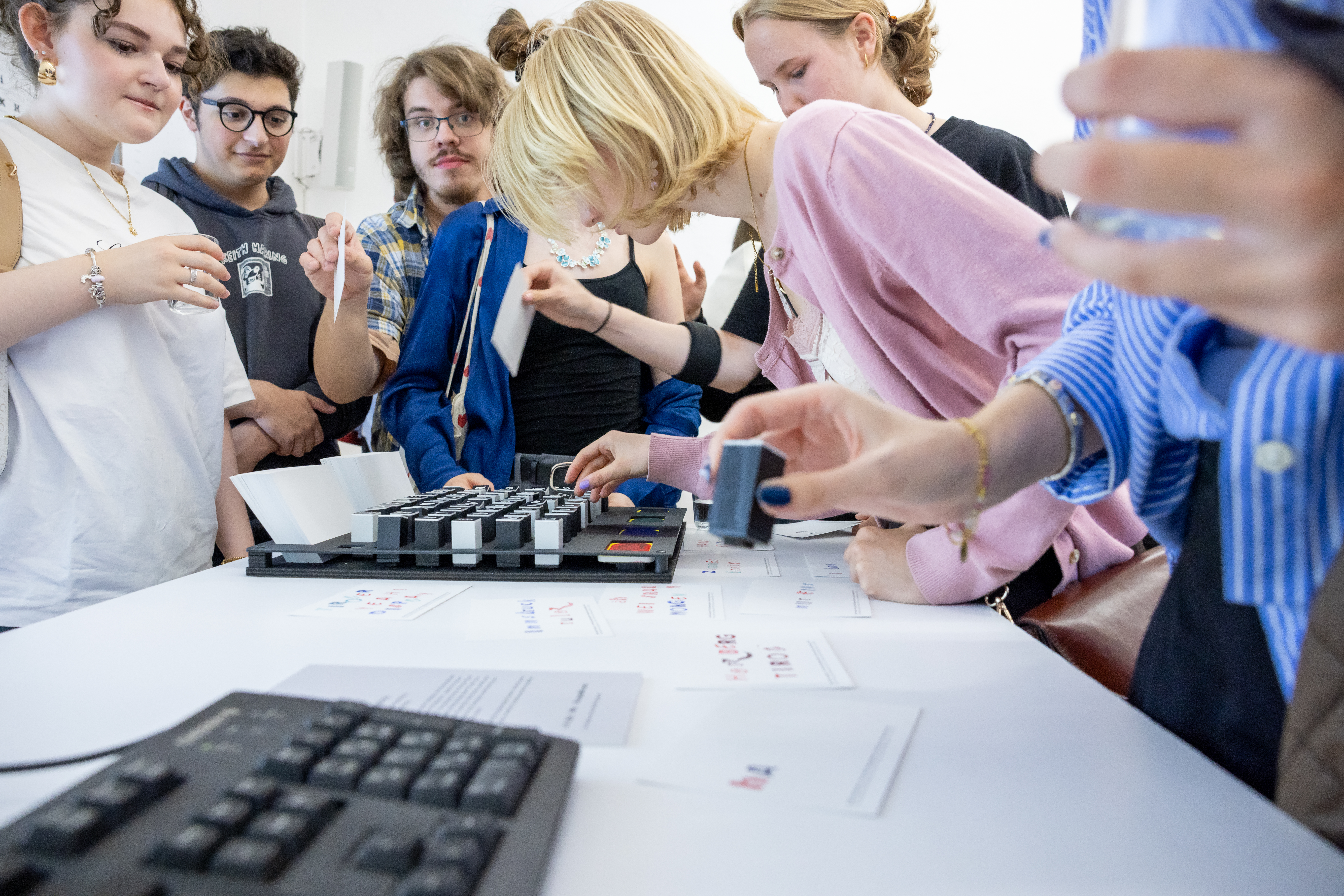 es wird fleißig gestempelt am Typodesk
