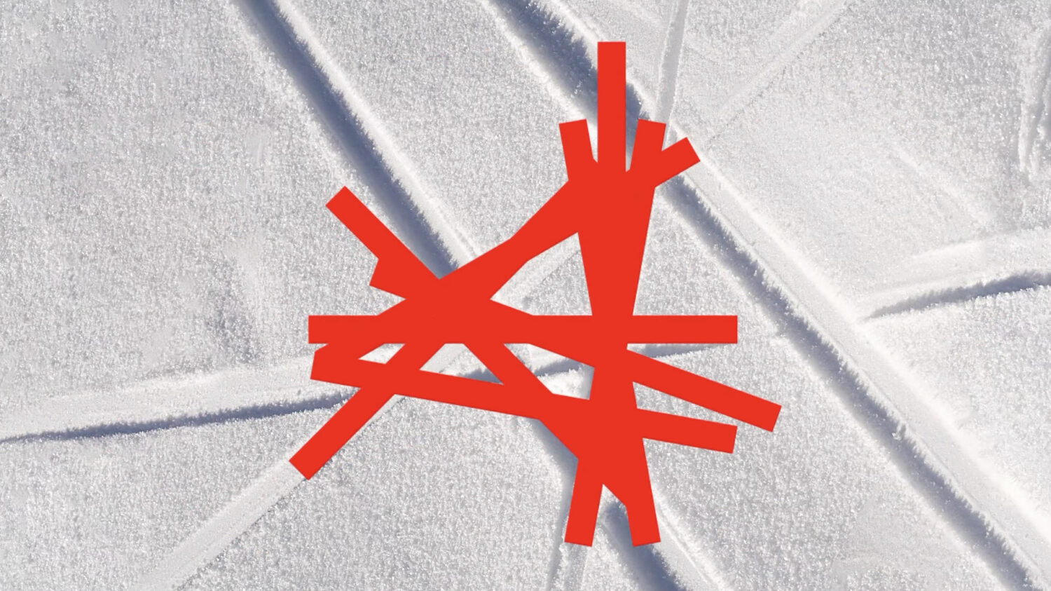 Logo Ski Austria, im Hintergrund Skipiste